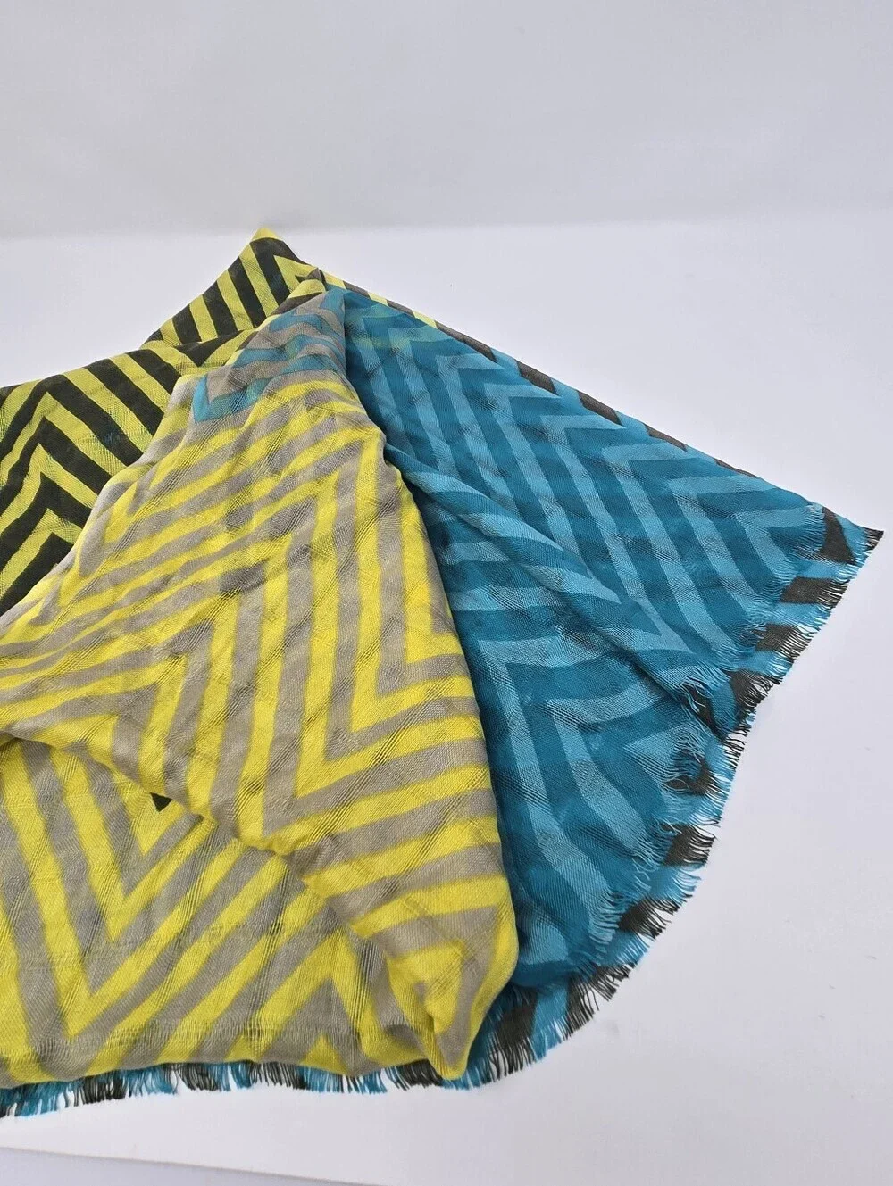 LOFT OVERSIZE LIGHTWEIGHT SCARF SHAWL WRAP MULTI-COLOR CHEVRON WOMEN OS CLASSIC